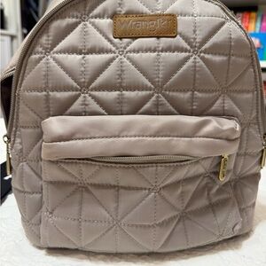 Wrangler Quilted Taupe Backpack with Gold Hardware